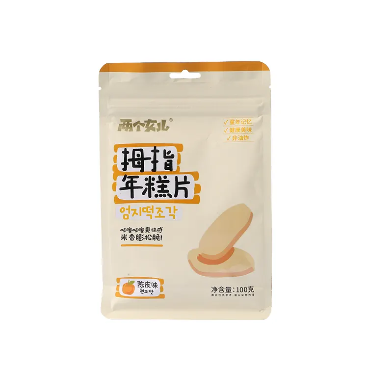 100 g Torkad mandarinskal smak Rice Cracker skivor