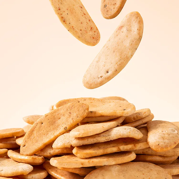 2,5 kg Saltstekt Sesam Rice Cracker skivor