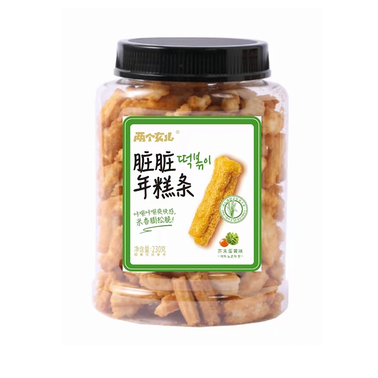 230G Mustard Egg Yolk smaksatt riskrackare remsor